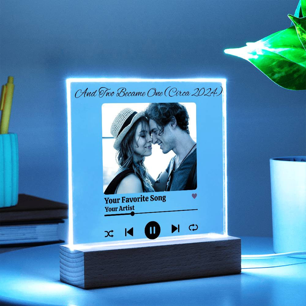Acrylic Song Plaque | Create Memories for a lifetime