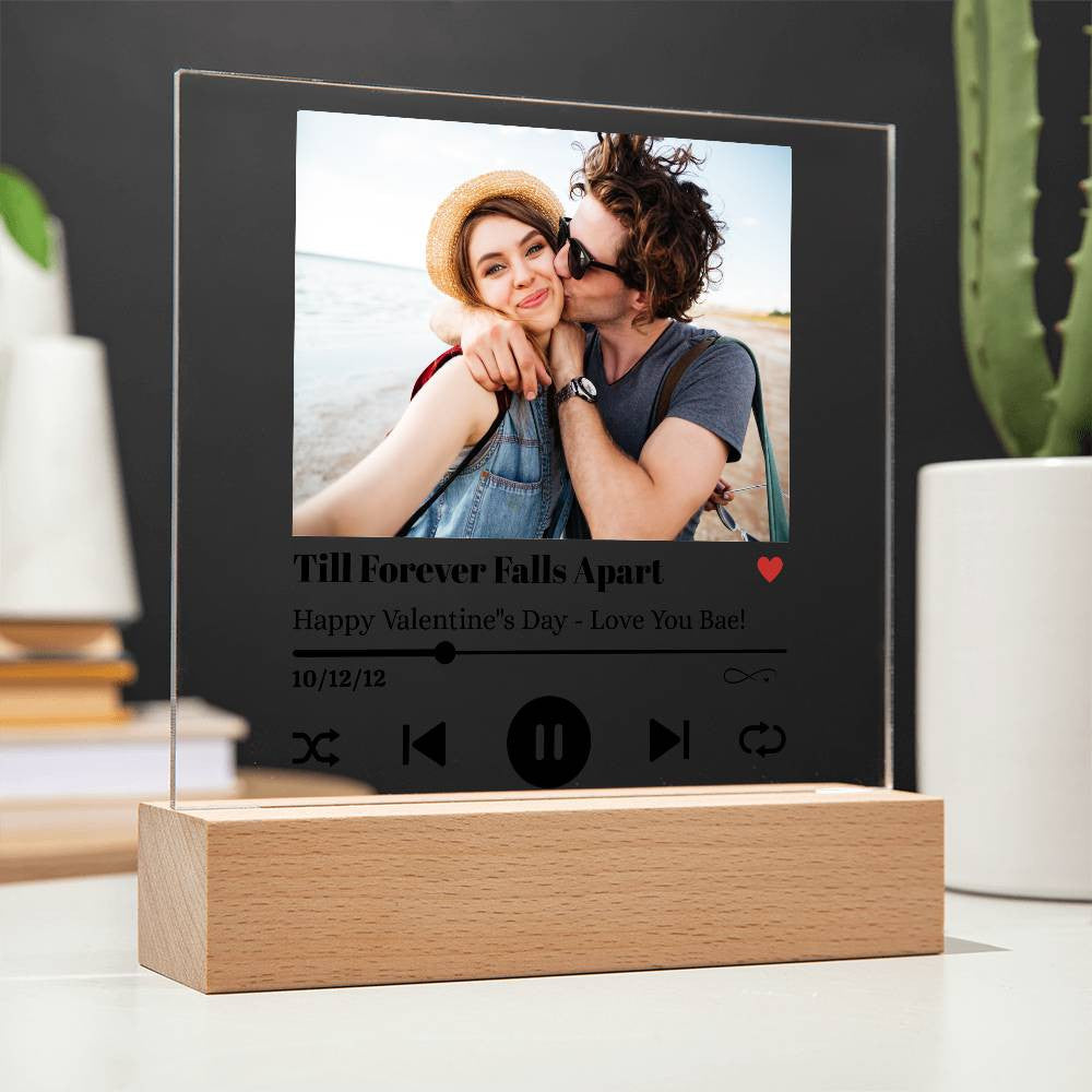 Personalized Acrylic Song Plaque | Happy Valentine | Happy Anniversary|The Perfect Gift For That Special Someone