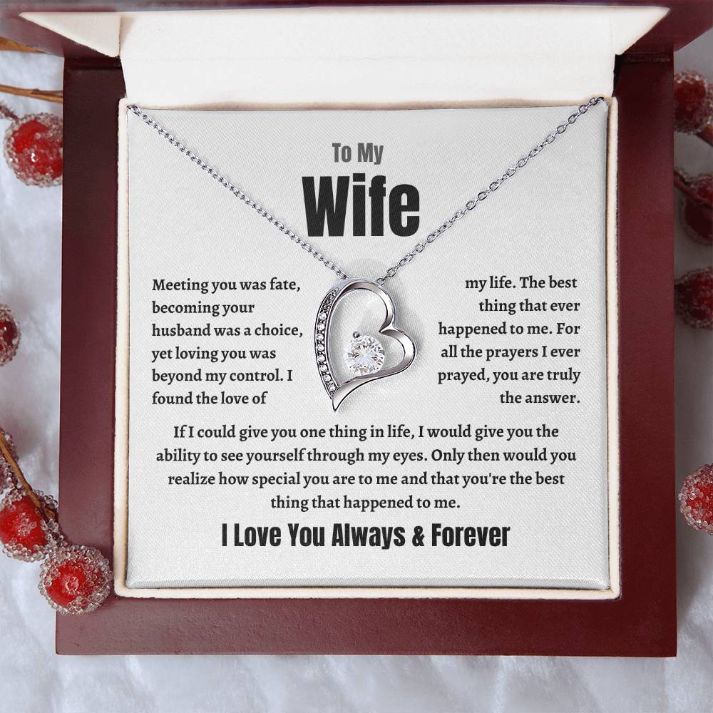 Wife Forever Love Necklace | Meeting You Was Fate | Perfect Gift For Her!