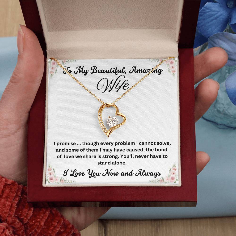 To My Beautiful Wife Forever Love Necklace | Say You Love Her In This Special Way