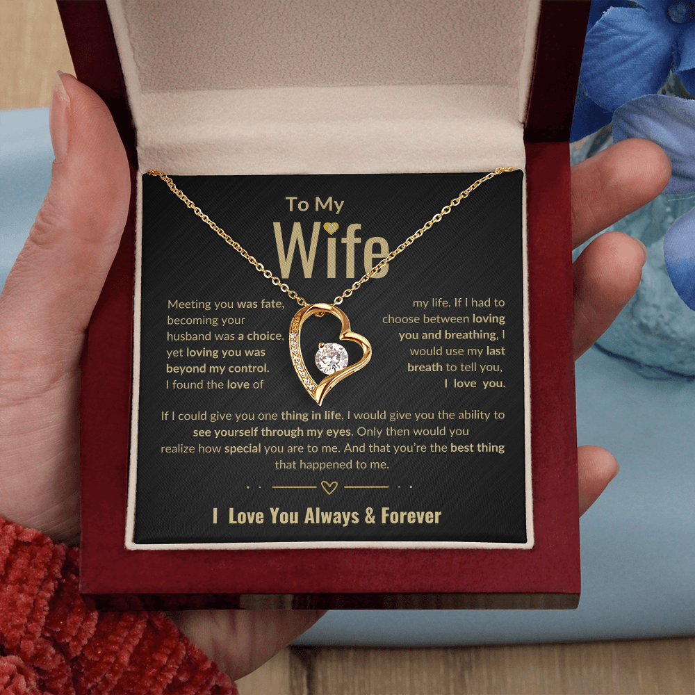 To My Wife Forever Love necklace | Perfect Love Gift | Meeting You Was Fate