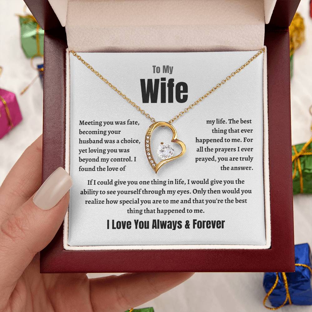 Wife Forever Love Necklace | Meeting You Was Fate | Perfect Gift For Her!