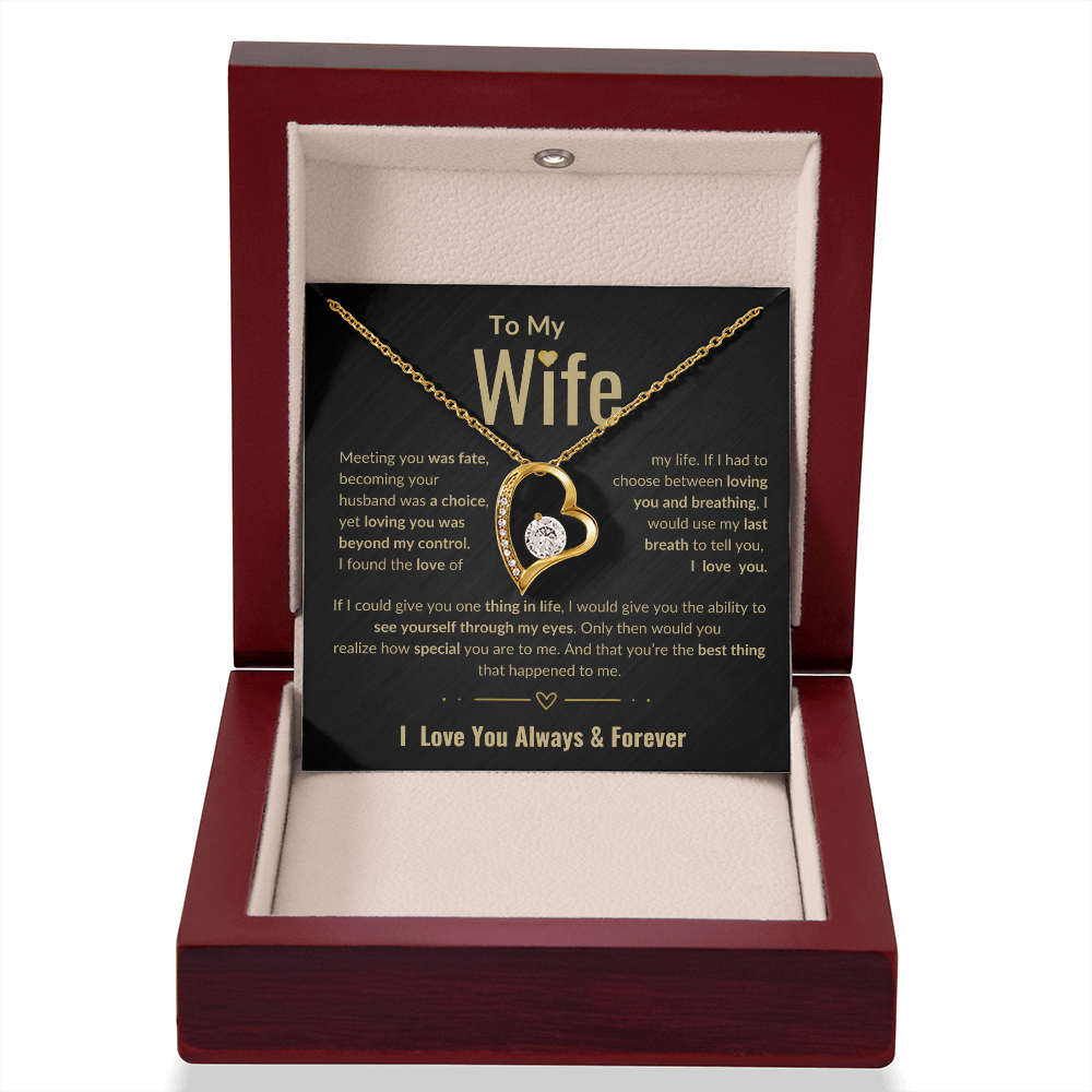 To My Wife Forever Love necklace | Perfect Love Gift | Meeting You Was Fate