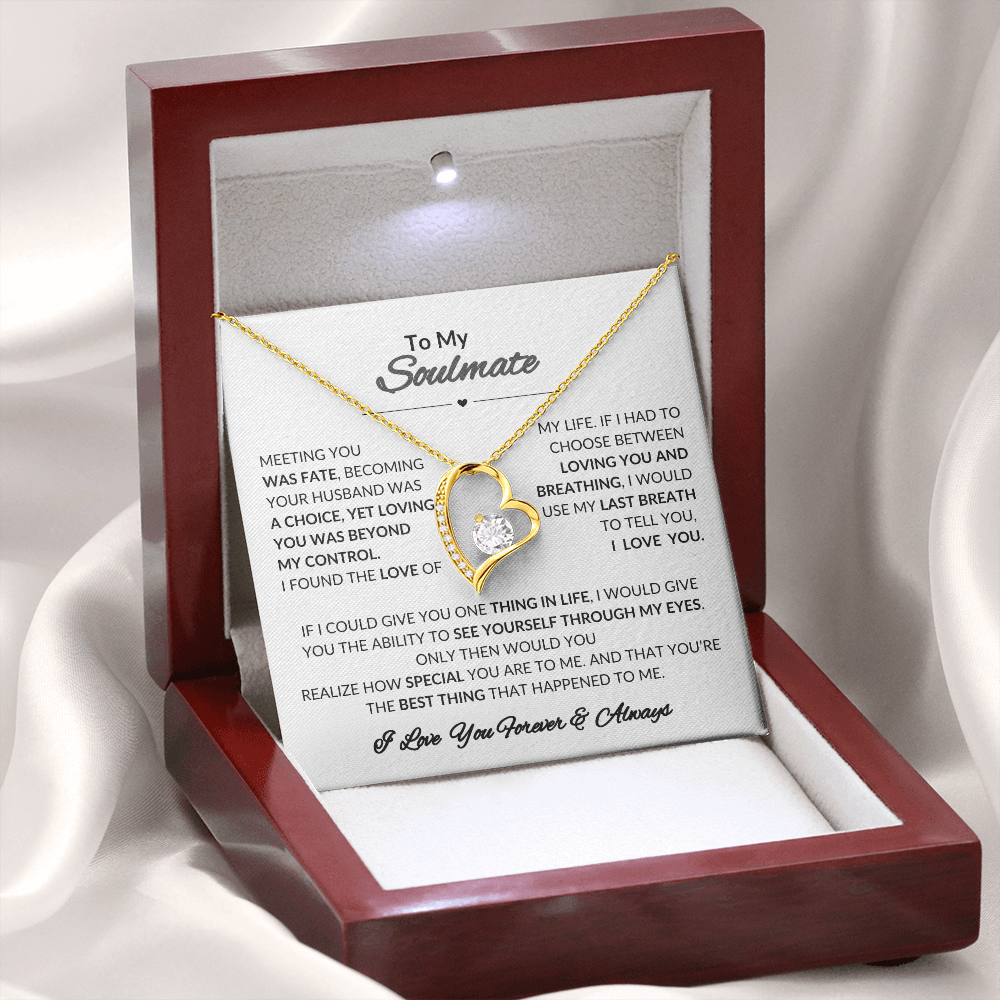 To My Soulmate Forever Love Necklace | Perfect Gift For Wife | Girlfriend | Soulmate | Meeting You Was Fate
