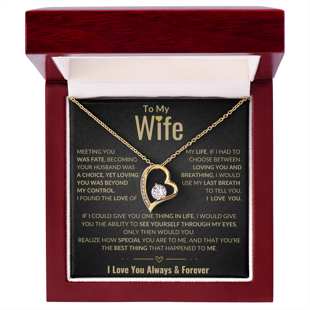 To My Wife Forever Love Necklace | Perfect Wife Gift | Meeting You Was Fate