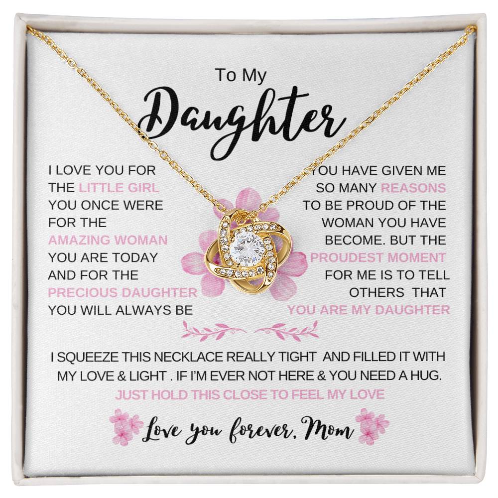 To My Daughter From Dad | Love knot Necklace | Perfect Daughter Gift
