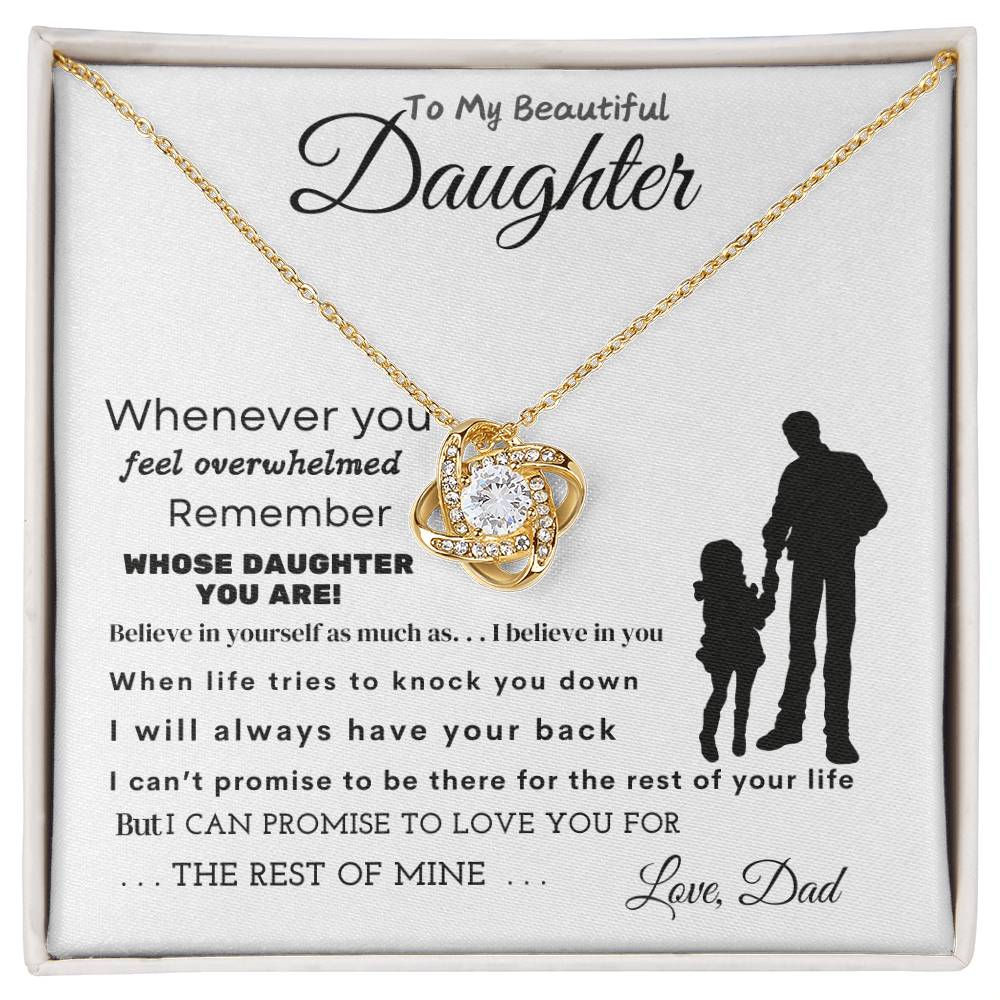 To My Beautiful Daughter | Love Knot Necklace | Perfect Daughter Gift