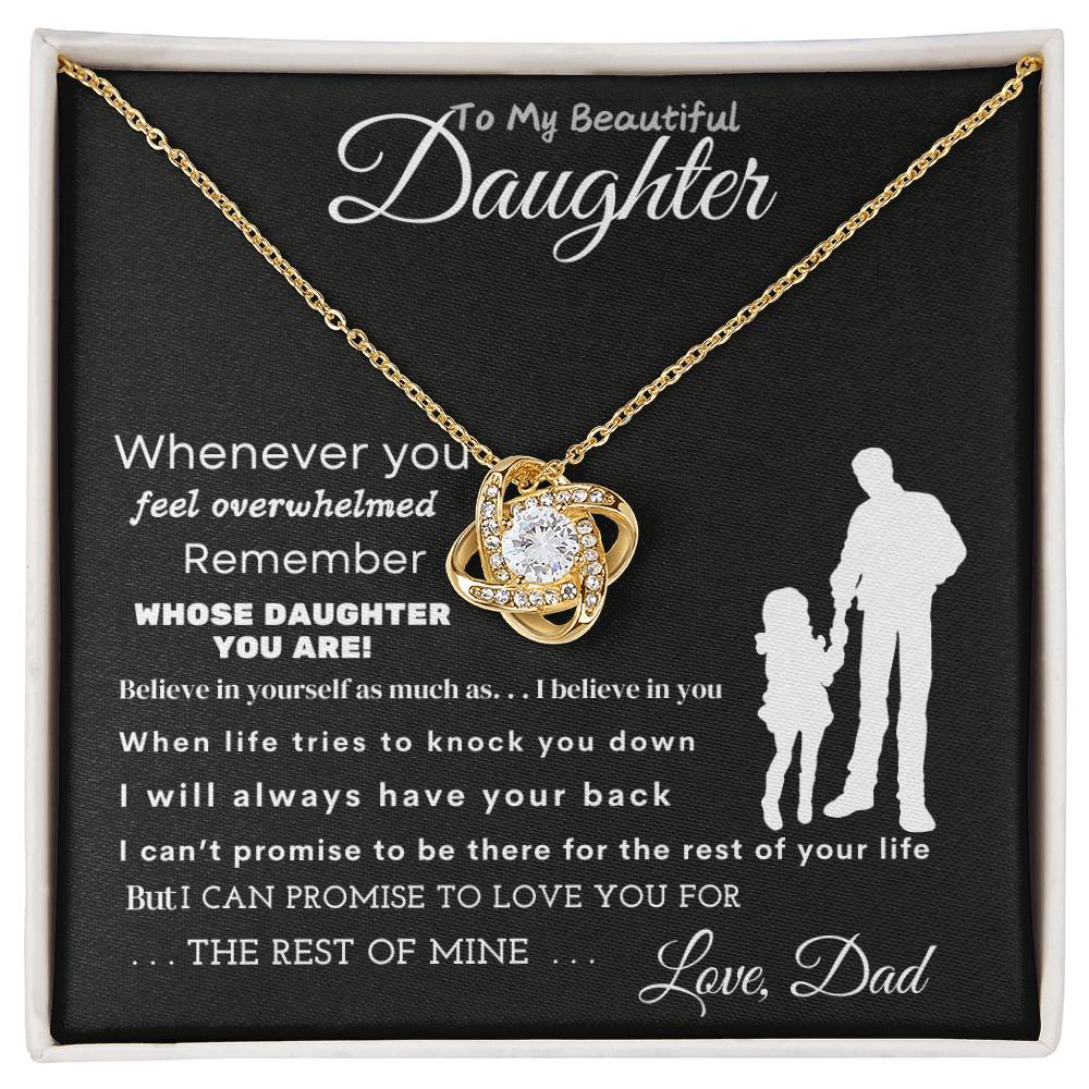 To My Beautiful Daughter | Love Knot Necklace | Perfect Daughter Gift