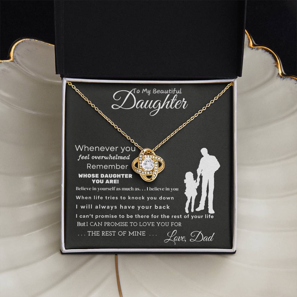 To My Beautiful Daughter | Love Knot Necklace | Perfect Daughter Gift