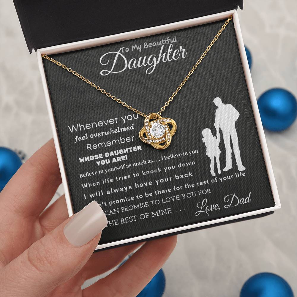 To My Beautiful Daughter | Love Knot Necklace | Perfect Daughter Gift