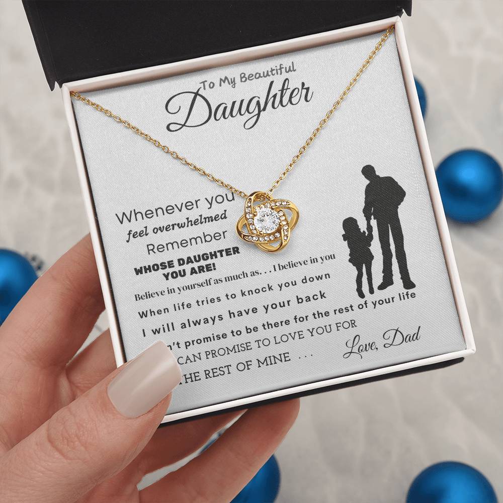 To My Beautiful Daughter | Love Knot Necklace | Perfect Daughter Gift