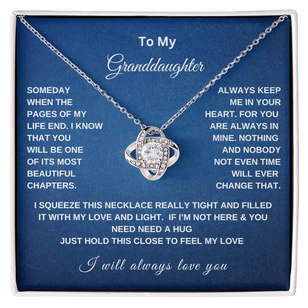 To My Granddaughter | Love Knot Necklace WB