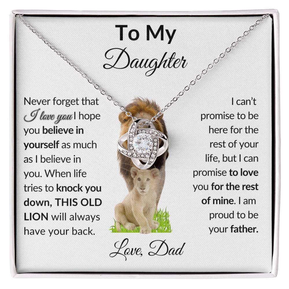 Perfect Gift From Dad To Daughter | Love Knot Necklace | Christmas| Thanksgiving