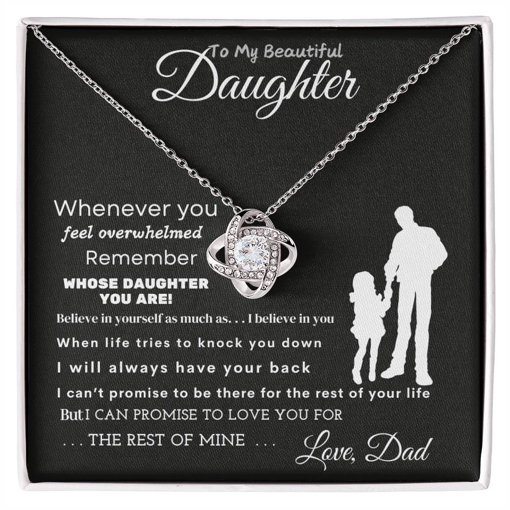 To My Beautiful Daughter | Love Knot Necklace | Perfect Daughter Gift