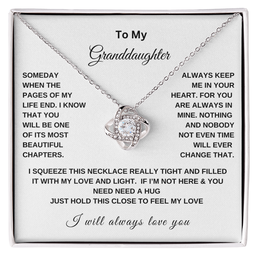 To My Granddaughter | Love Knot Necklace WB