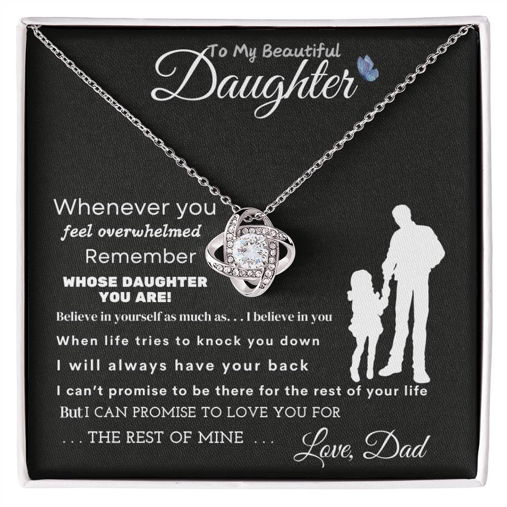 To My Beautiful Daughter | Love Knot Necklace | Perfect Daughter Gift