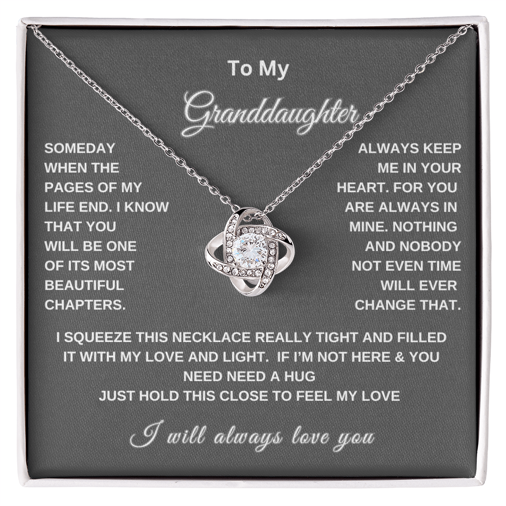 To My Granddaughter | Love Knot Necklace WB