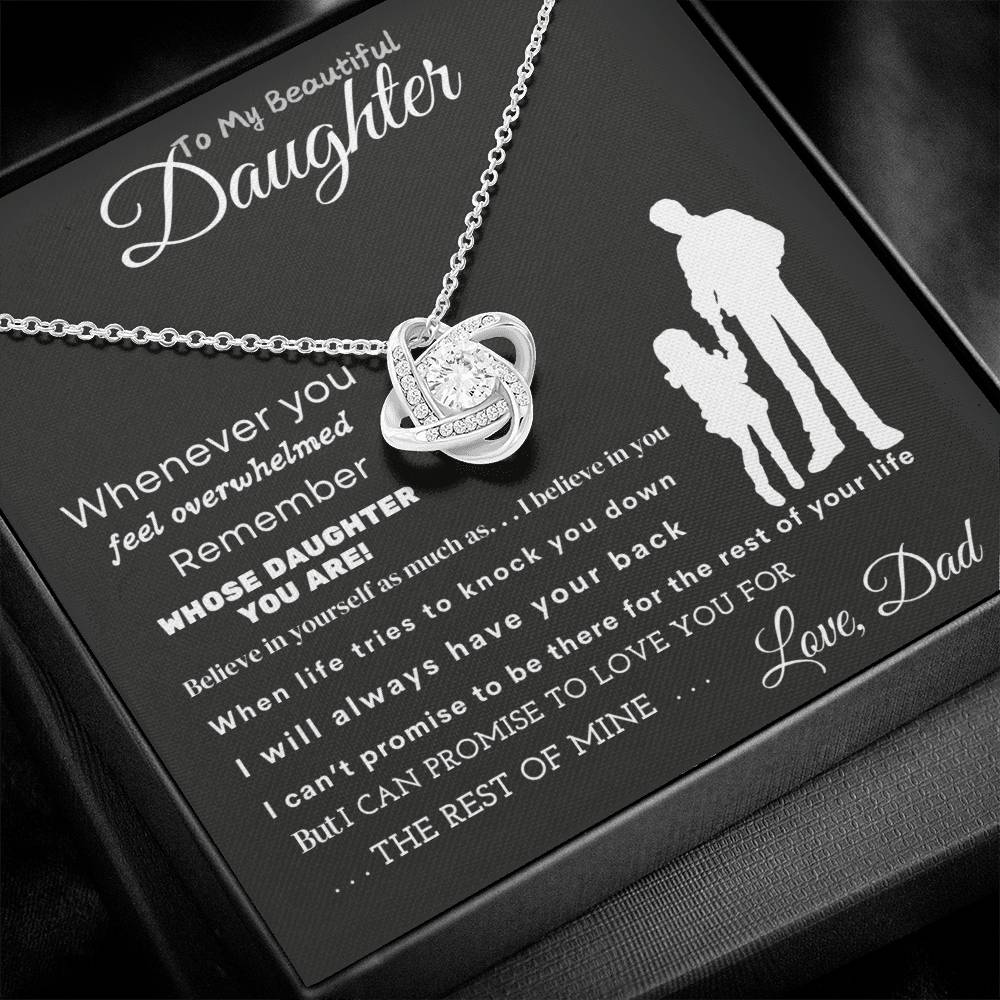 To My Beautiful Daughter | Love Knot Necklace | Perfect Daughter Gift
