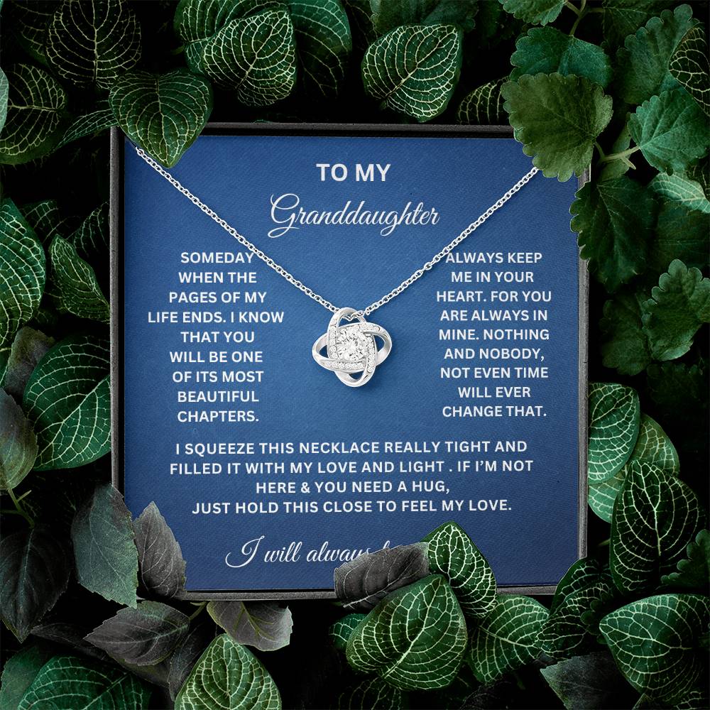 To My Granddaughter | Love Knot Necklace WB