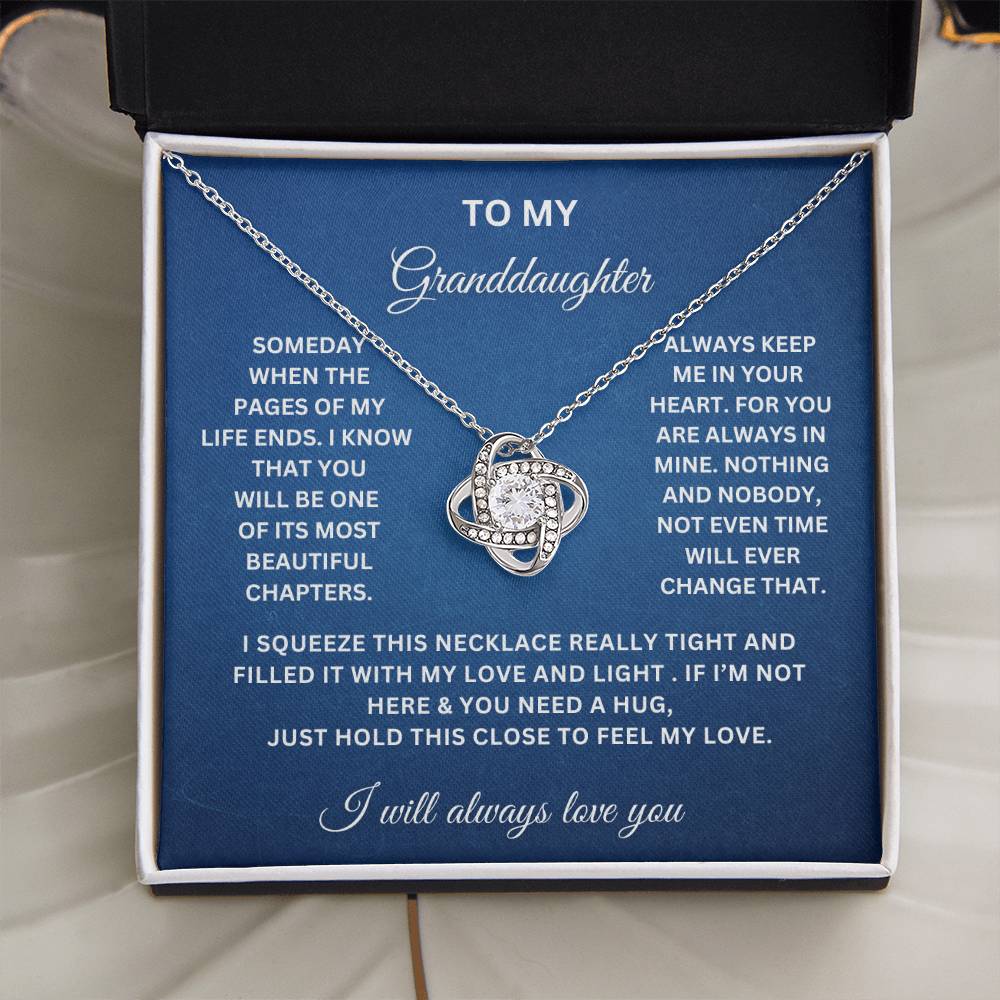 To My Granddaughter | Love Knot Necklace WB