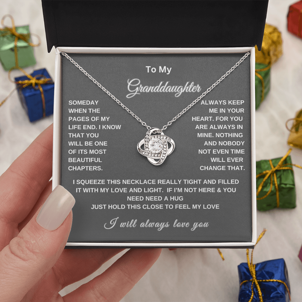 To My Granddaughter | Love Knot Necklace WB