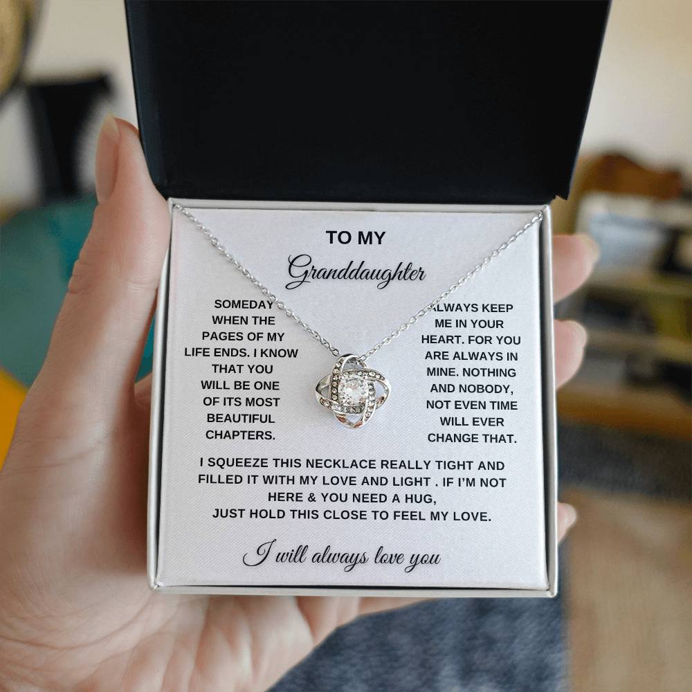 To My Granddaughter | Loveknot Necklace WB