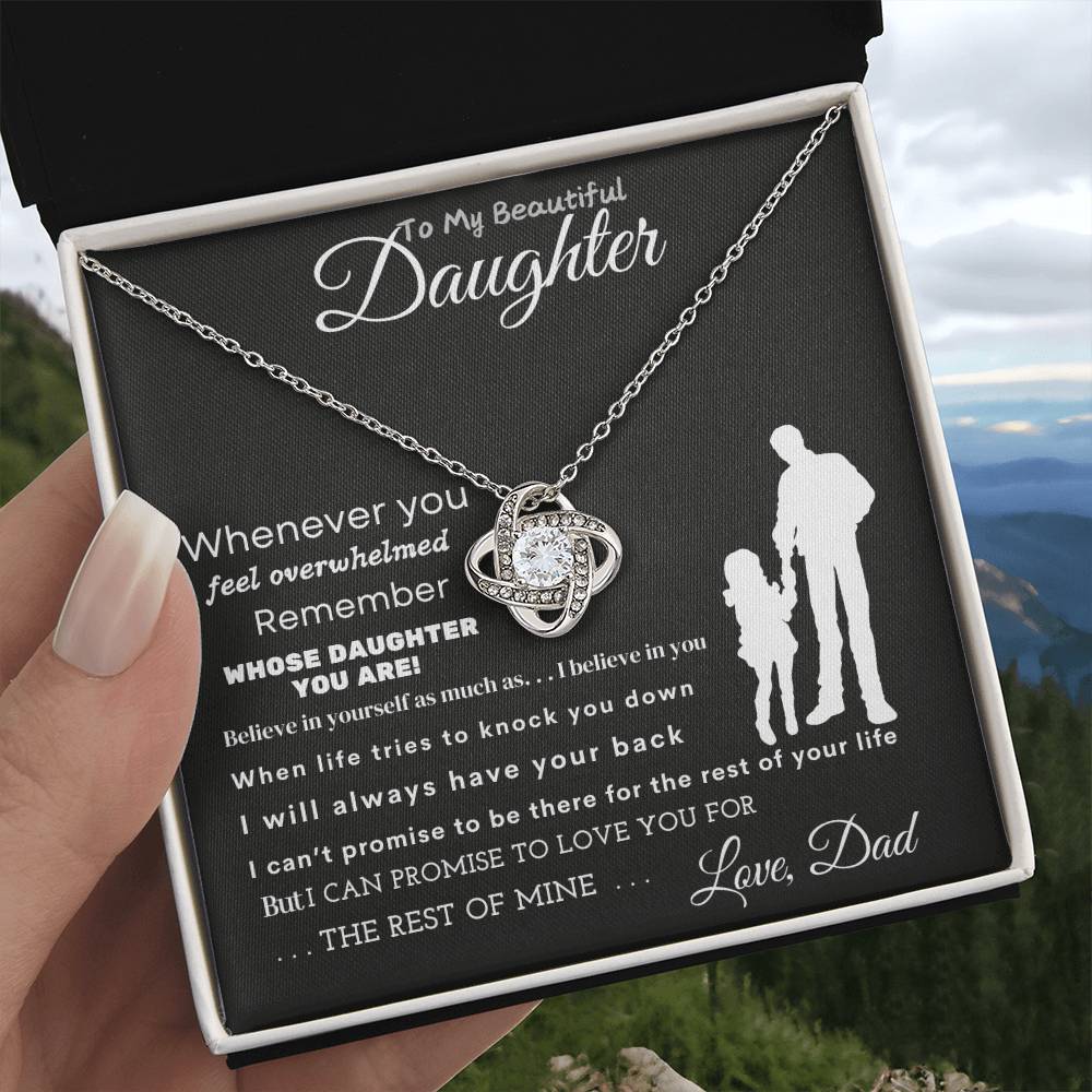 To My Beautiful Daughter | Love Knot Necklace | Perfect Daughter Gift