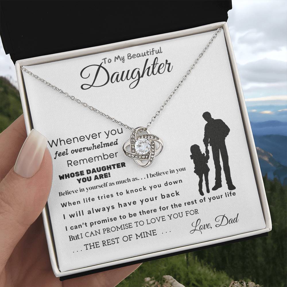 To My Beautiful Daughter | Love Knot Necklace | Perfect Daughter Gift