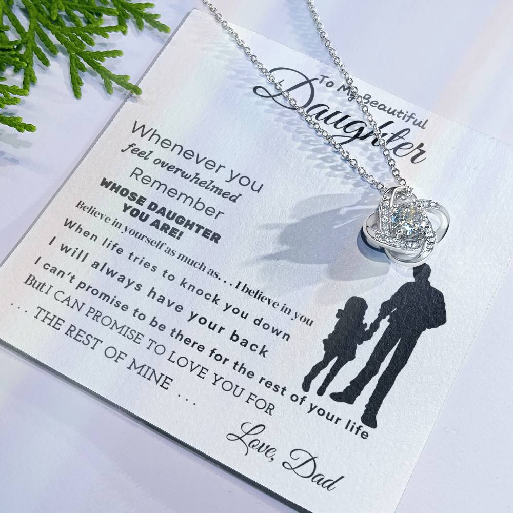 To My Beautiful Daughter | Love Knot Necklace | Perfect Daughter Gift