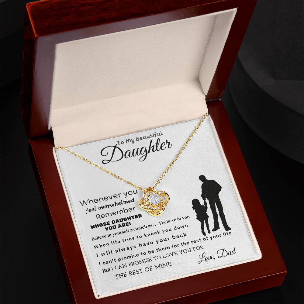 To My Beautiful Daughter | Love Knot Necklace | Perfect Daughter Gift