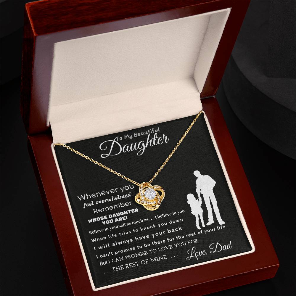 To My Beautiful Daughter | Love Knot Necklace | Perfect Daughter Gift