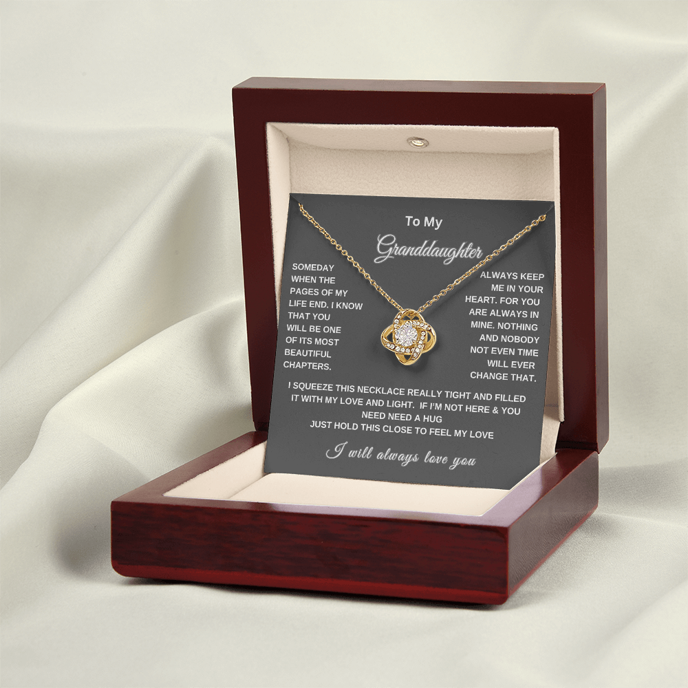 To My Granddaughter | Love Knot Necklace WB