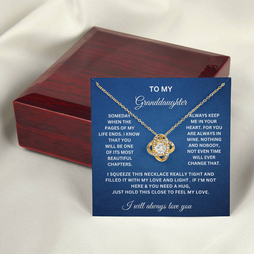 To My Granddaughter | Love Knot Necklace WB