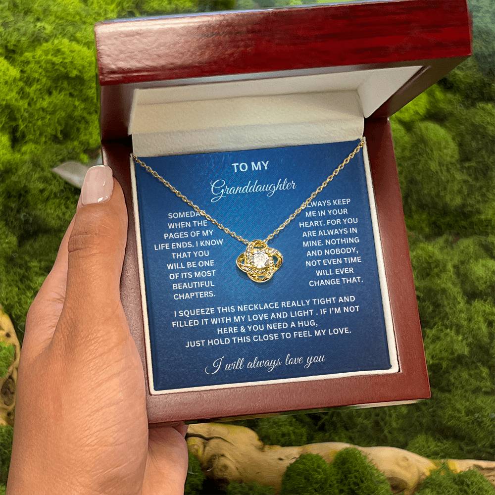 To My Granddaughter | Love Knot Necklace WB