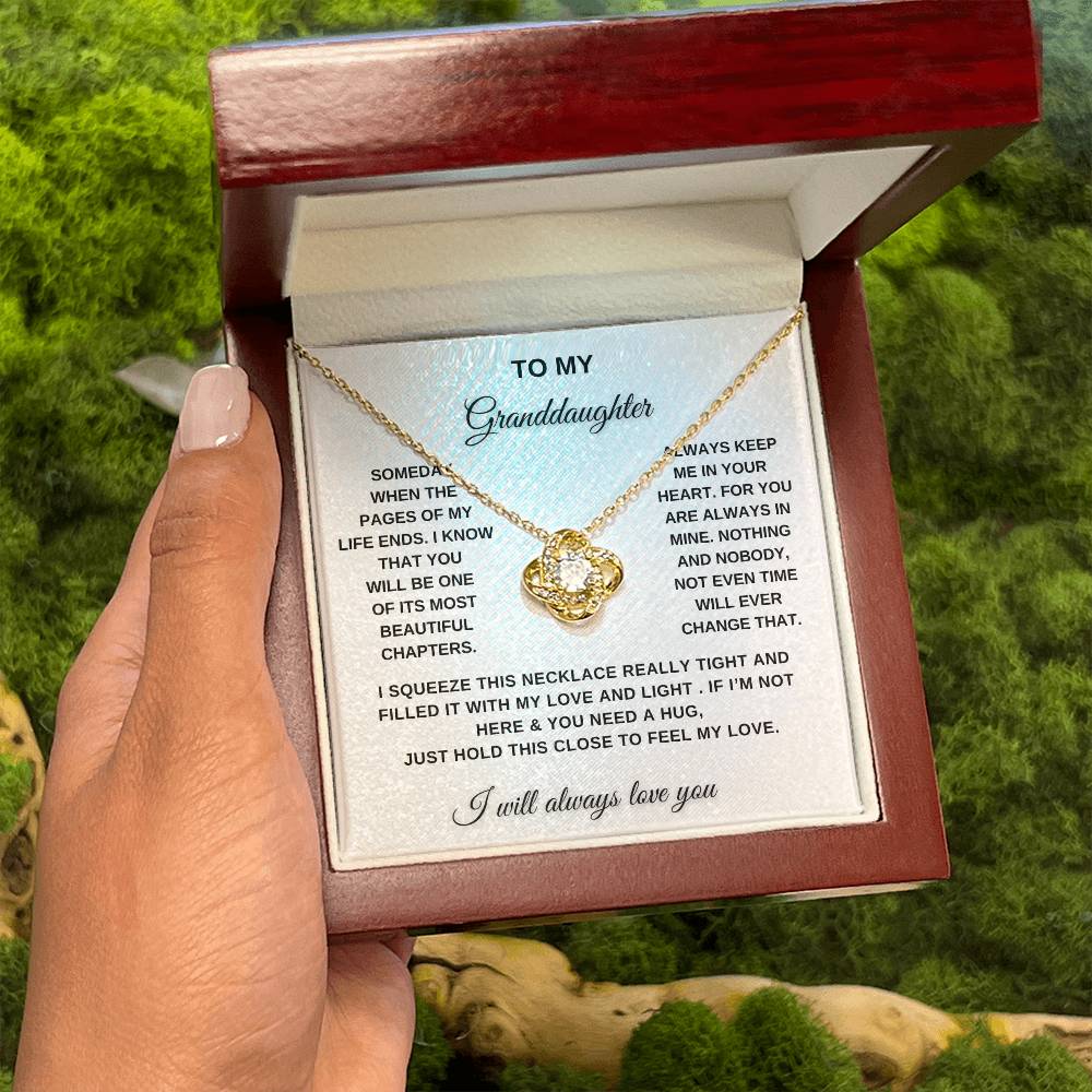 To My Granddaughter | Loveknot Necklace WB