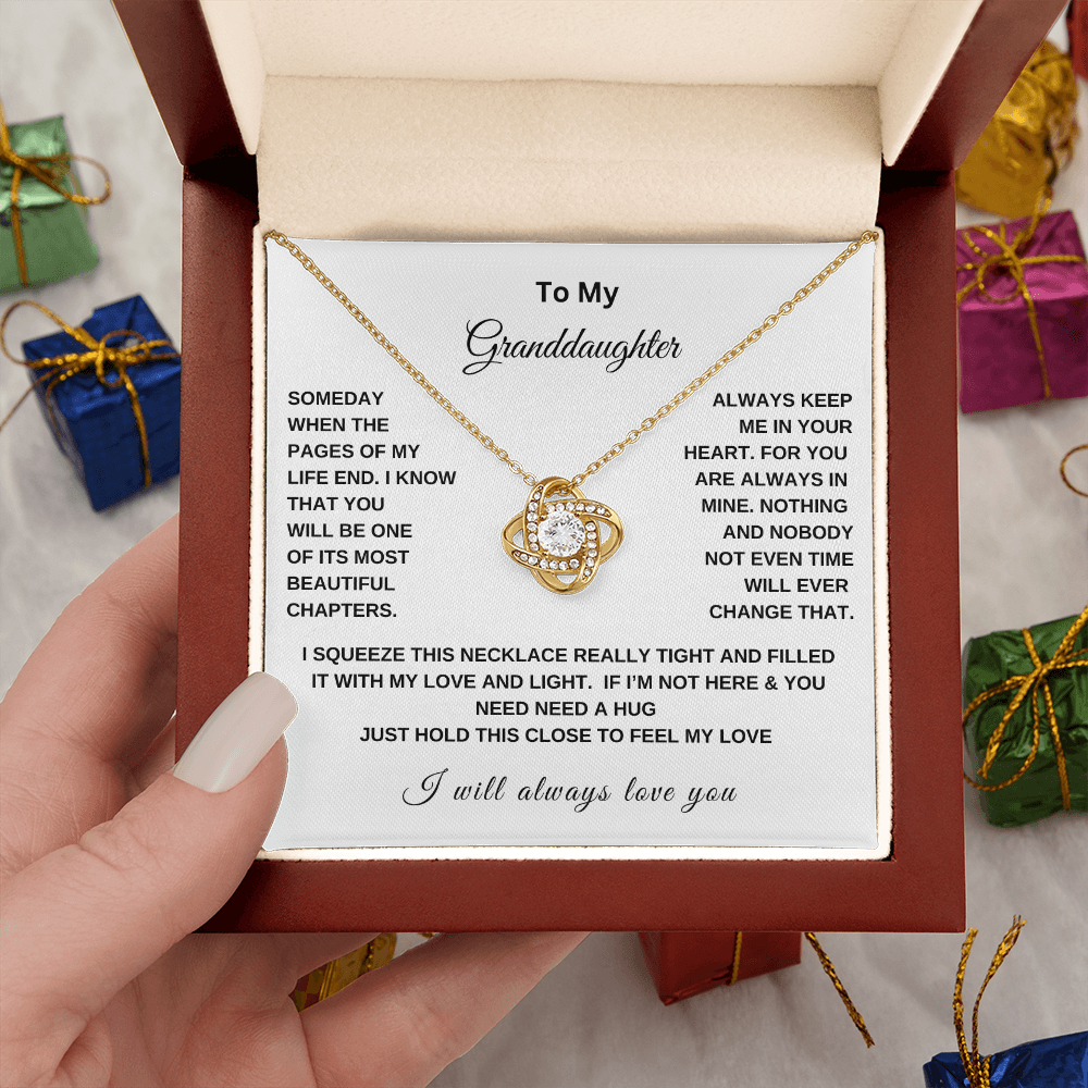 To My Granddaughter | Love Knot Necklace WB