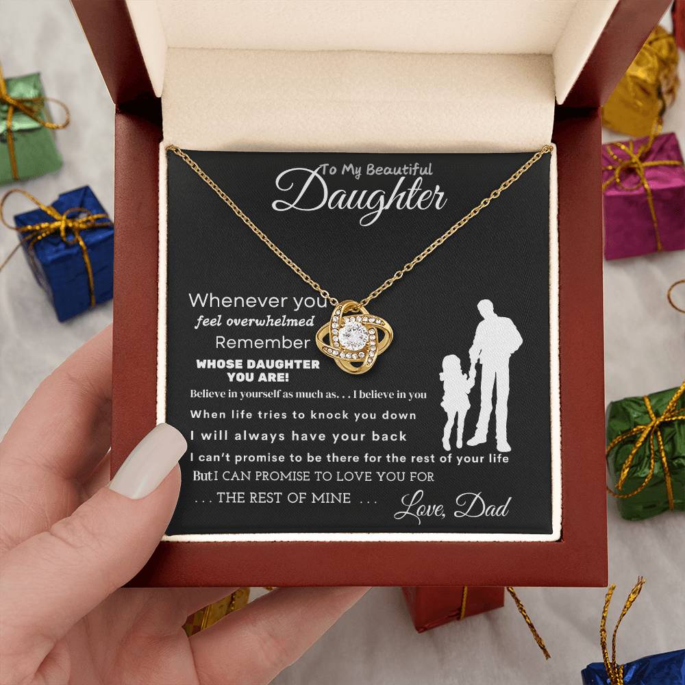 To My Beautiful Daughter | Love Knot Necklace | Perfect Daughter Gift