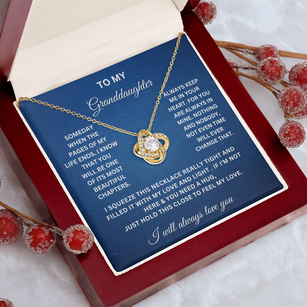To My Granddaughter | Love Knot Necklace WB