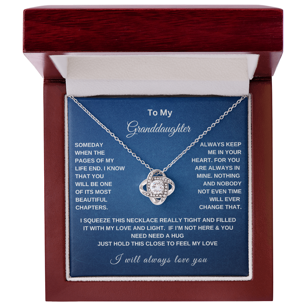 To My Granddaughter | Love Knot Necklace WB