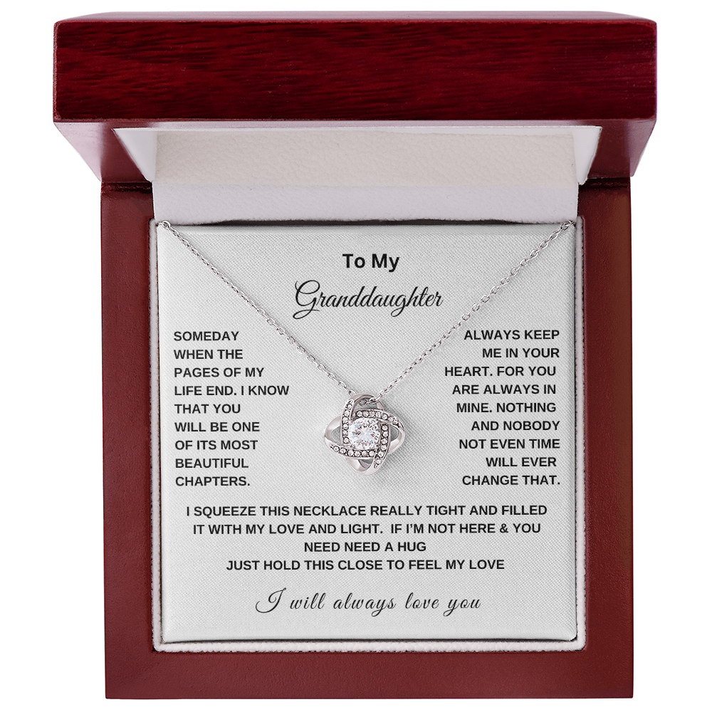 To My Granddaughter | Love Knot Necklace WB
