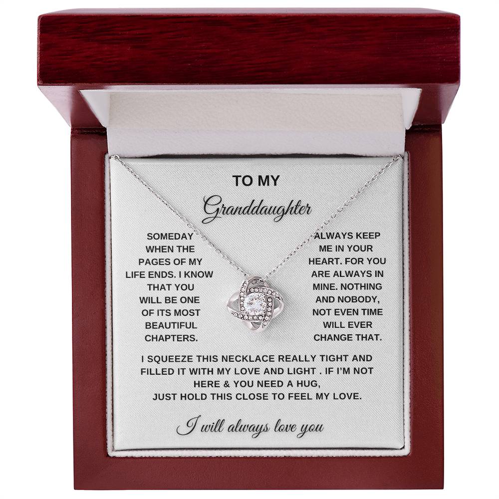 To My Granddaughter | Loveknot Necklace WB