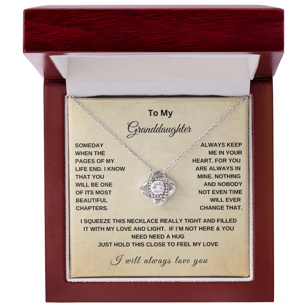 To My Granddaughter | Love Knot Necklace WB