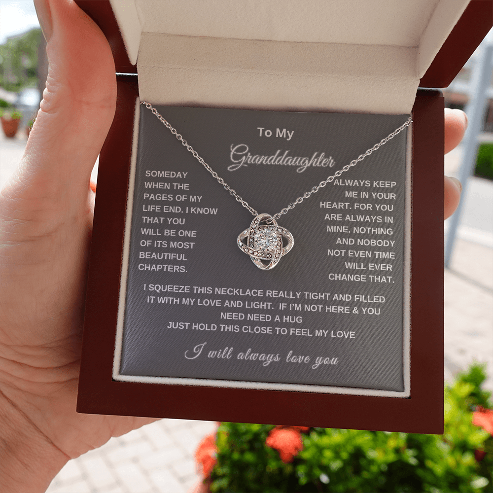 To My Granddaughter | Love Knot Necklace WB