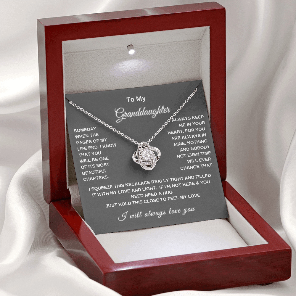 To My Granddaughter | Love Knot Necklace WB