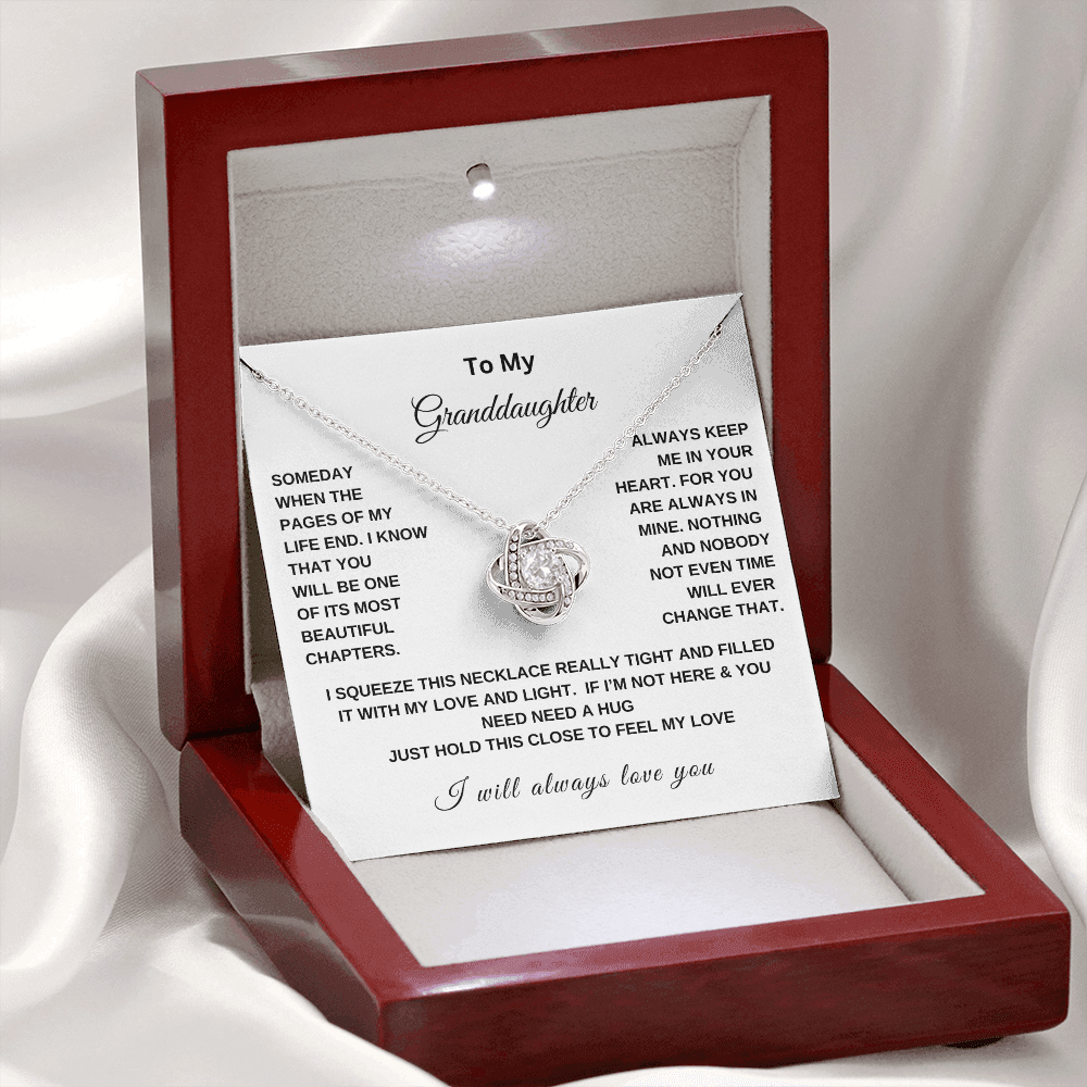 To My Granddaughter | Love Knot Necklace WB