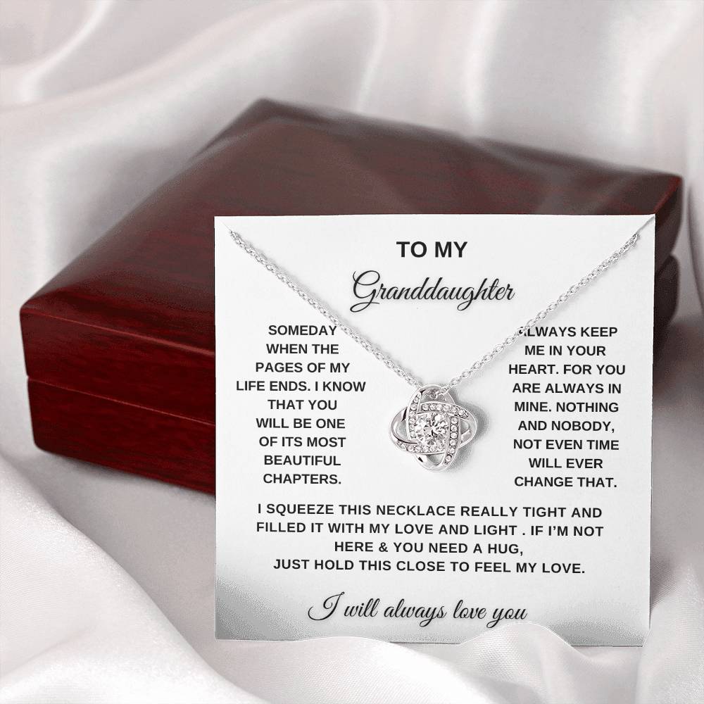 To My Granddaughter | Loveknot Necklace WB