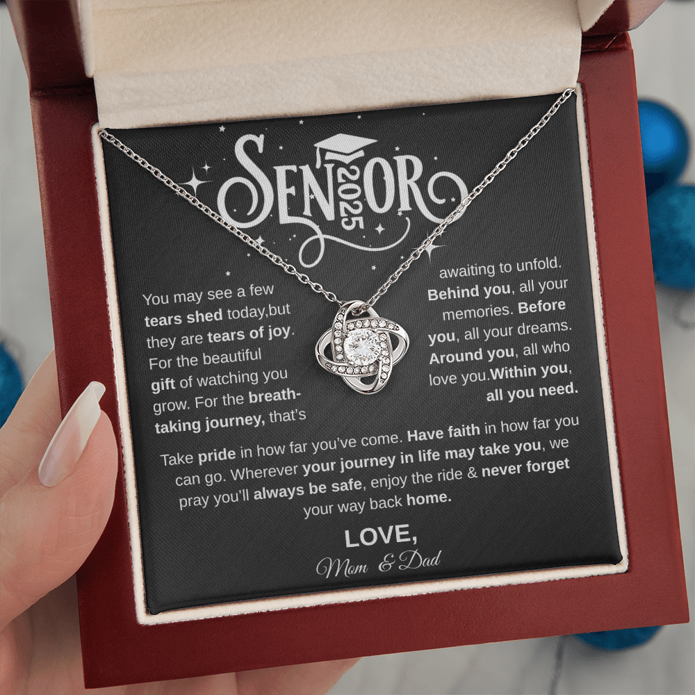 Personalized Senior 2025 | Take Pride in How Far You've Come| Love Knot Necklace