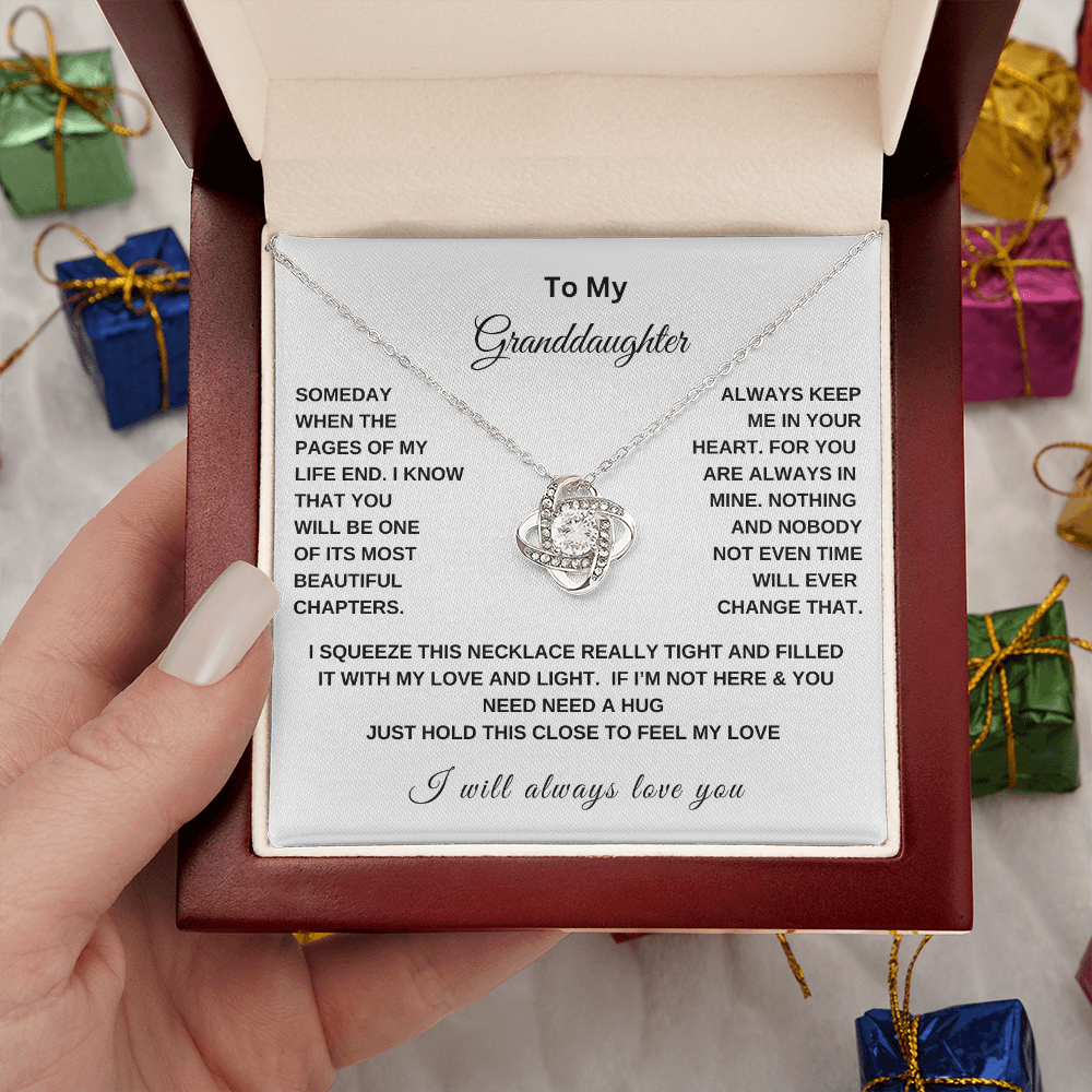 To My Granddaughter | Love Knot Necklace WB