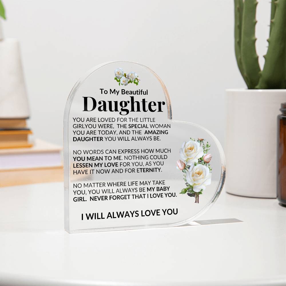 Surprise Your Daughter with a Unique Acrylic Plaque | Perfect Gift for Daughter| Christmas | Thanksgiving