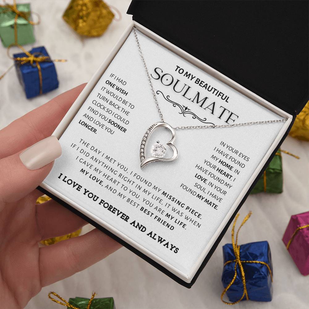 Gift for Soulmate "In Your Eyes I Have Found My Home" Necklace